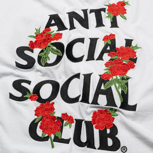 Anti Social Social Club Embroidered Rose Kkotch Tee - White