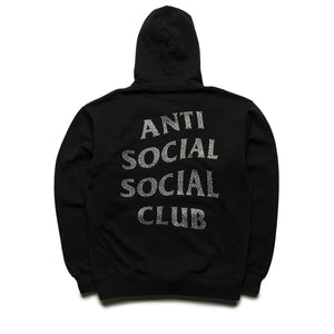 Anti Social Social Club Rhinestone Zip Up Hoodie - Black