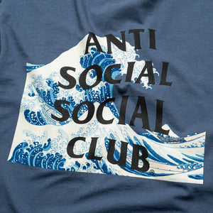 Anti Social Social Club Tonkatsu The Great Wave Tee - Indigo