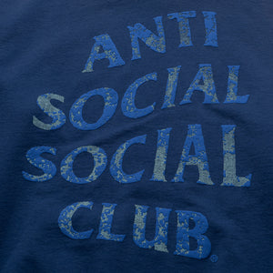 Anti Social Social Club Weathered Mind Games Hoodie - Navy