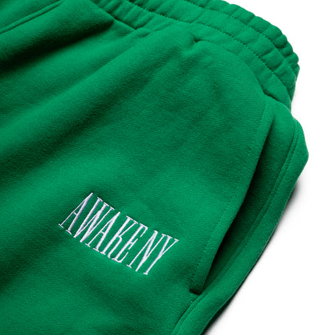 Awake NY Spire Logo Embroidered Sweatshorts - Green