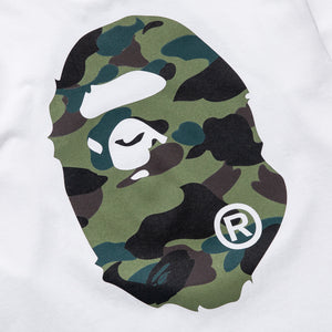 A Bathing Ape 1st Camo Big Ape Head L/S Tee - White/Green