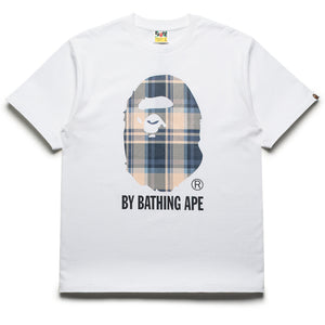 A Bathing Ape Bape Check By Bathing Ape Tee - White/Blue