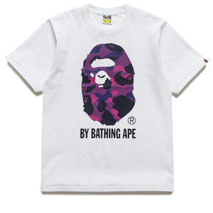 A Bathing Ape Color Camo By Bathing Ape Tee - White/Purple