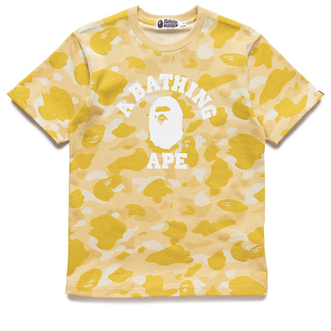 A Bathing Ape Color Camo College Tee - Yellow