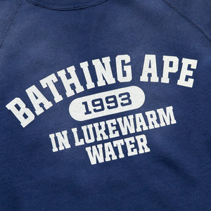 A Bathing Ape Destroy Washed Effect Crewneck - Navy