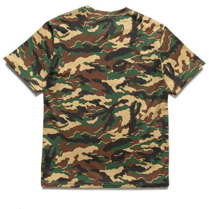 A Bathing Ape Glitch Woodland Camo Ape Face Tee - Green