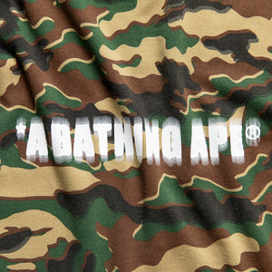 A Bathing Ape Glitch Woodland Camo Heavy Wash Tank - Green