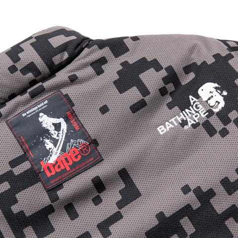 Kazuki Kuraishi x A Bathing Ape Pixelate Camo Reversible Down Jacket - Black