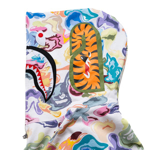 A Bathing Ape Art Camo Shark Full Zip Hoodie - White