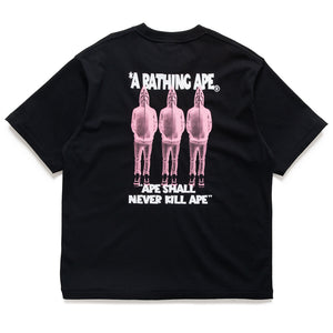 A Bathing Ape Shark Seijin Logo Tee - Black