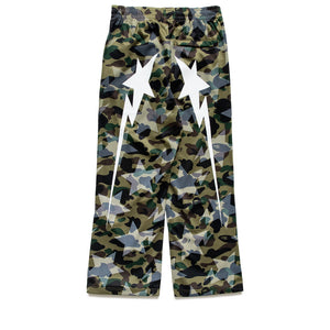 A Bathing Ape Sta Over Print 1st Camo Sta Mesh Sweatpants - Green