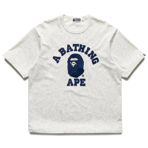 A Bathing Ape Washed Cloud Camo College Tee - Ivory