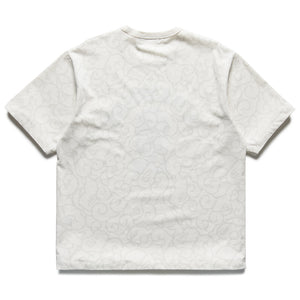 A Bathing Ape Washed Cloud Camo College Tee - Ivory