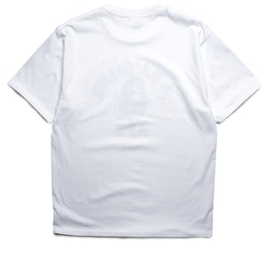 A Bathing Ape Wild Leopard Pattern College Tee - White/Beige
