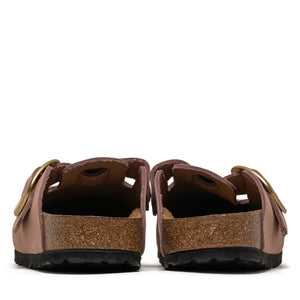 Women's Birkenstock Boston Big Buckle Nubuck - Soft Pink