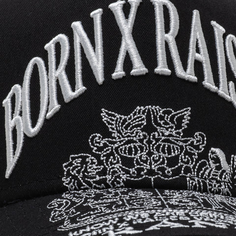 Born x Raised Paranoia Crest Snapback - Black
