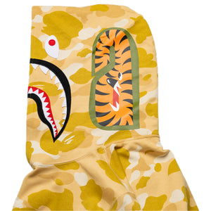 A Bathing Ape Color Camo Shark Pullover Hoodie - Yellow