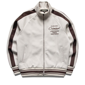 Criminal Damage Pin Tuck Track Top - Stone/Brown