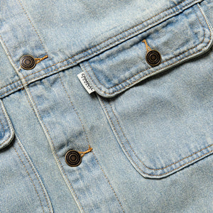 Criminal Damage Wavy Denim Jacket - Washed Blue