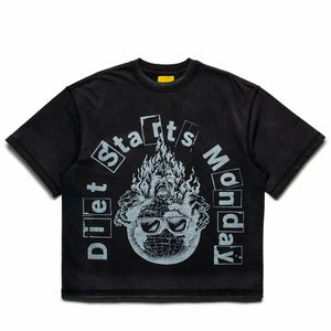 Diet Starts Monday World's Burning Tee - Vintage Black