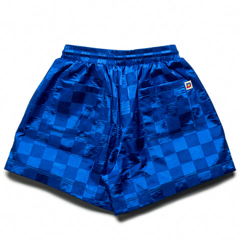 Diet Starts Monday Checkered Nylon Shorts - Blue