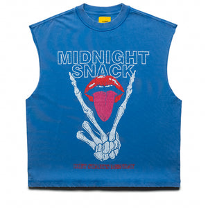 Diet Starts Monday Midnight Snack Cut Off Tee - Blue