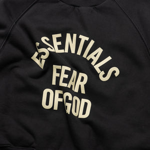 Women's Fear Of God Essentials Campus 90's Cropped Raglan Crewneck - Faded Black