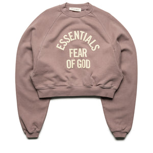 Women's Fear Of God Essentials Campus 90's Cropped Raglan Crewneck - Faded Mauve