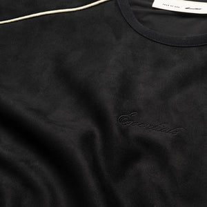 Fear Of God Essentials Suede Fleece Signature Modern Crewneck - Vintage Black