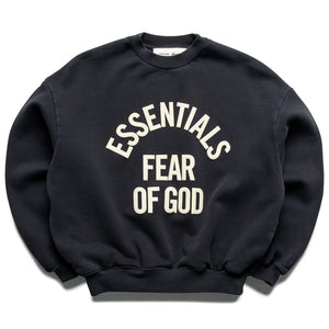 Kids Fear Of God Essentials Campus 90's Crewneck - Faded Black