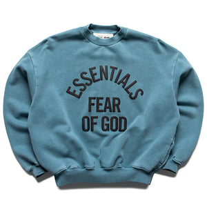 Kids Fear Of God Essentials Campus 90's Crewneck - Faded Coastal