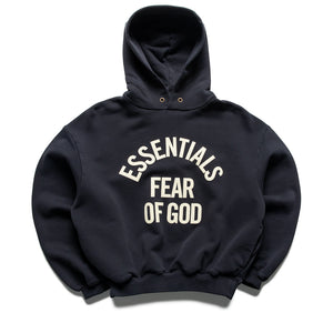 Kids Fear Of God Essentials Campus 90's Hoodie - Faded Black