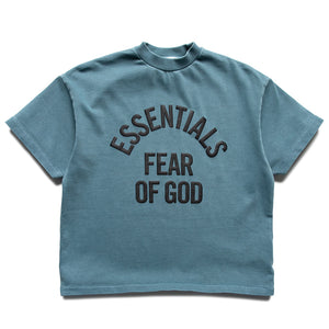 Kids Fear Of God Essentials Campus 90's S/S Tee - Faded Coastal
