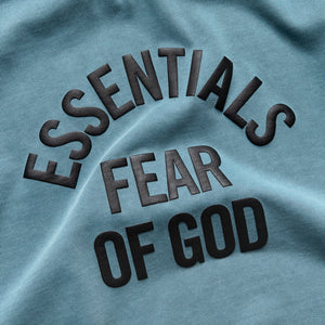 Kids Fear Of God Essentials Campus 90's S/S Tee - Faded Coastal