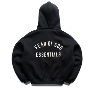 Kids Fear Of God Essentials Classic Full Zip Hoodie - Vintage Black