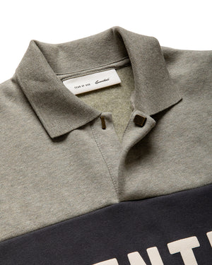 Fear Of God Essentials Cropped Paneled Polo - Seal Heather/Iron Grey