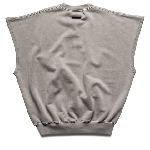 Fear Of God Essentials Relaxed Fleece Cutoff Sweatshirt - Washed Seal