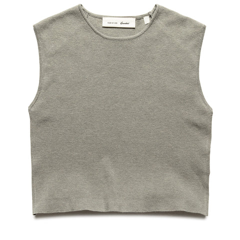 Women's Fear Of God Essentials Rib Knit Crop Top - Seal