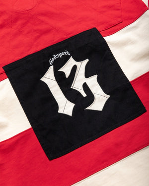 Godspeed New York Classic Field Rugby Shirt - Off White/Red