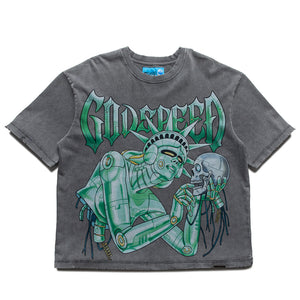 Godspeed New York Freedoms Protocol Tee - Grey Wash