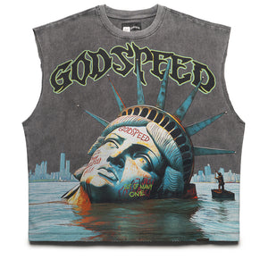 Godspeed New York Sunken Liberty Sleeveless Tee - Grey