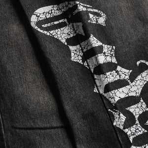Godspeed New York OG Logo Flared Denim - Grey Wash