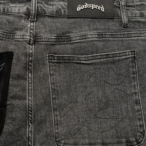 Godspeed New York Patchwork Denim Shorts V2 - Grey MIA