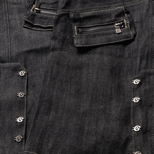 Godspeed New York Rockstar Flare Cargo Denim - Raw Black