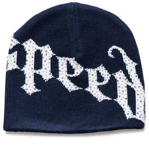 Godspeed New York OG Logo Studded Beanie - Navy/White