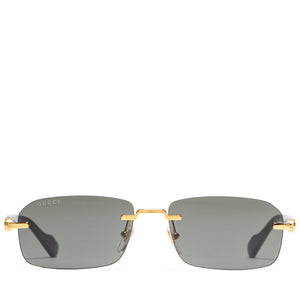 Gucci Rectangular Frame Sunglasses - Gold/Grey