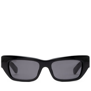 Gucci Rectangular Frame Sunglasses - Black/Solid Grey