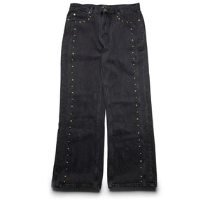 Homme Femme Studded Denim Jeans - Black Wash