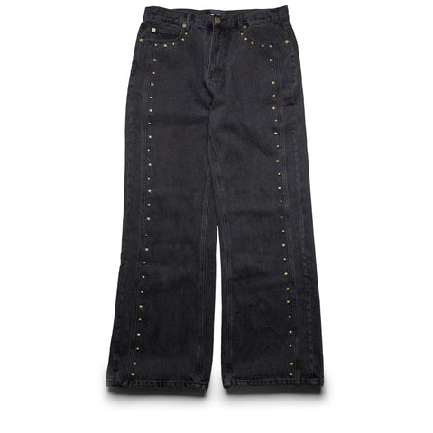 Homme Femme Studded Denim Jeans - Black Wash
